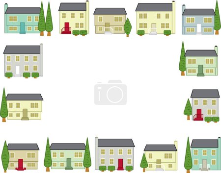Téléchargez les illustrations : Illustration vectorielle d'une maison colorée - en licence libre de droit