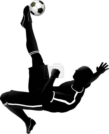 Illustration for Silhouette of soccer player - Royalty Free Image