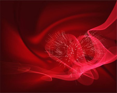 Illustration for Beautiful vector heart background design with space for your text - Royalty Free Image