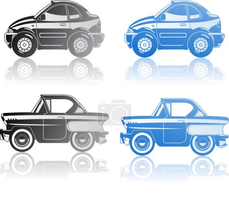 Ilustración de Conjunto de coche, ilustración vectorial. - Imagen libre de derechos