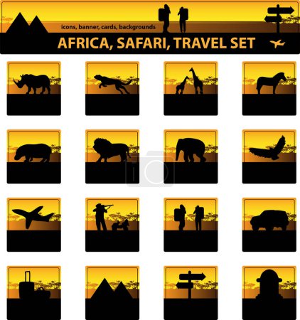 Ilustración de África y África viajes - Imagen libre de derechos