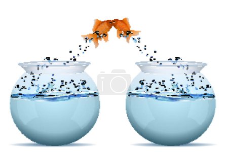 Ilustración de 3 d renderizado de un pez dorado - Imagen libre de derechos