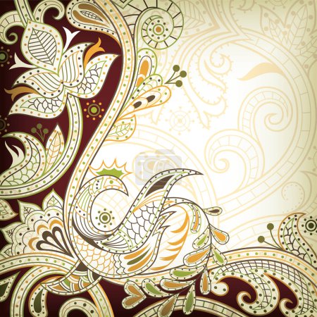 Ilustración de Hermoso fondo floral abstracto, ilustración vectorial - Imagen libre de derechos