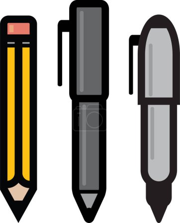 Illustration for Pencil and eraser vector illustration - Royalty Free Image
