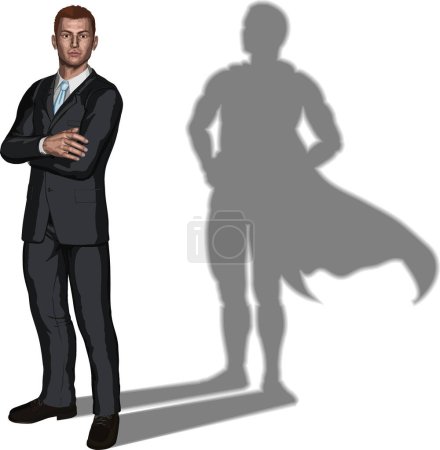 Illustration for Businessman character in suit on white background illustration - Royalty Free Image