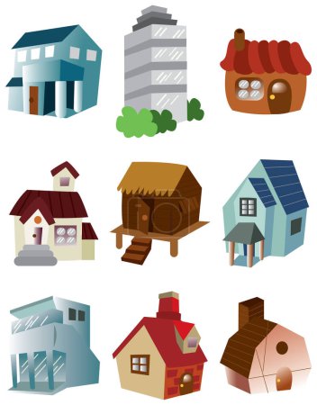 Illustration for Vector set of buildings - Royalty Free Image