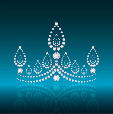 Ilustración de Hermosa corona con perlas - Imagen libre de derechos