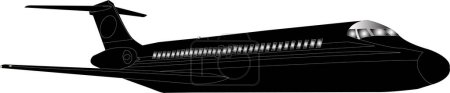 Ilustración de 3 d representación de un objeto plano reflectante sobre un fondo negro - Imagen libre de derechos