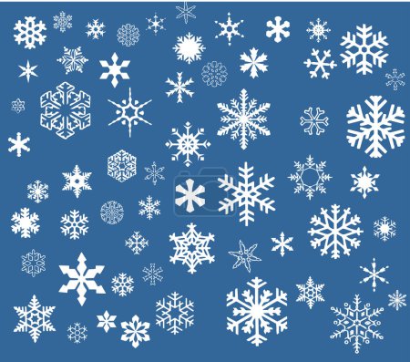 Ilustración de Tarjeta de Navidad con copos de nieve, fondo - Imagen libre de derechos