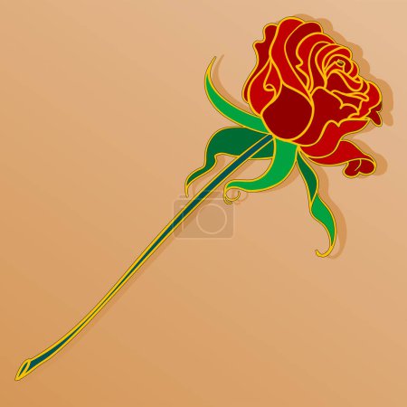 Ilustración de Rosa flor, vector de ilustración
. - Imagen libre de derechos