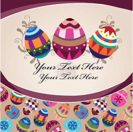 Ilustración de Feliz diseño de Pascua, ilustración vectorial - Imagen libre de derechos