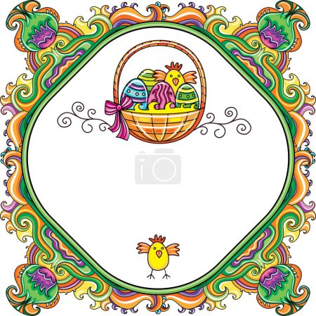 Ilustración de Feliz diseño de Pascua, ilustración vectorial - Imagen libre de derechos