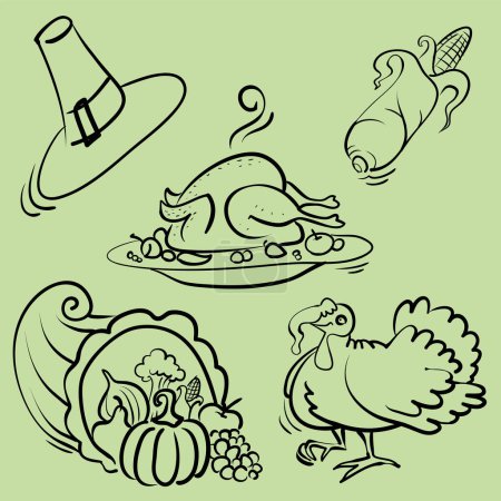 Illustration for Vector thanksgiving day illustration - Royalty Free Image