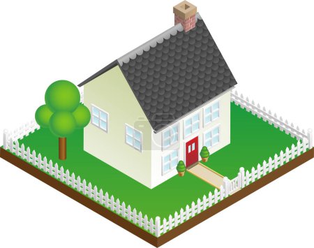 Illustration for House in the village - Royalty Free Image