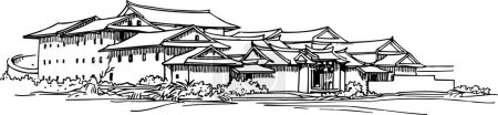 Ilustración de Ilustración vectorial de la vieja casa - Imagen libre de derechos