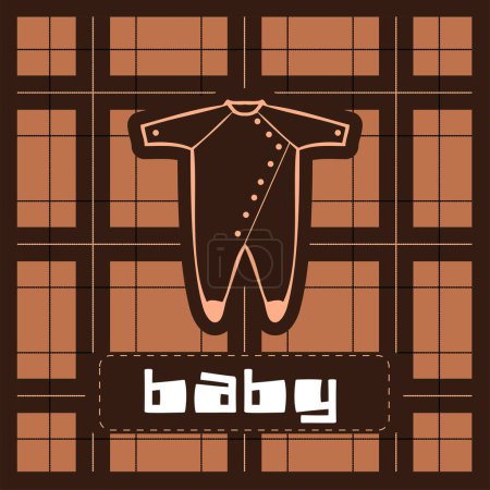 Téléchargez les illustrations : Conception de vêtements de bébé, illustration vectorielle e - en licence libre de droit