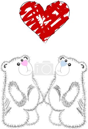 Ilustración de Tarjeta de felicitación del día de San Valentín - Imagen libre de derechos