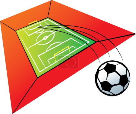 Téléchargez les illustrations : Illustration vectorielle du ballon de football - en licence libre de droit
