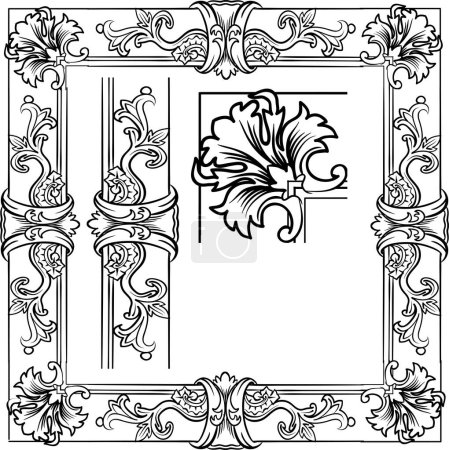 Illustration for Vector set of vintage frames and borders - Royalty Free Image