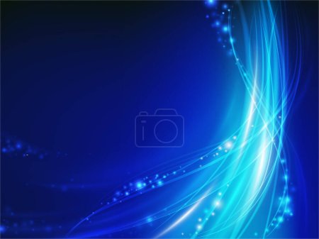 Ilustración de Vector abstracto azul ondas fondo. - Imagen libre de derechos