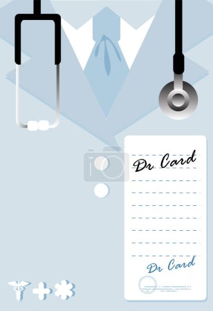 Illustration for Medical card with a doctor - Royalty Free Image