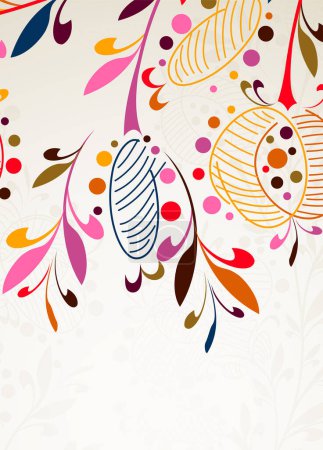 Photo for Beautiful decorative background with floral elements, vector illustration - Royalty Free Image