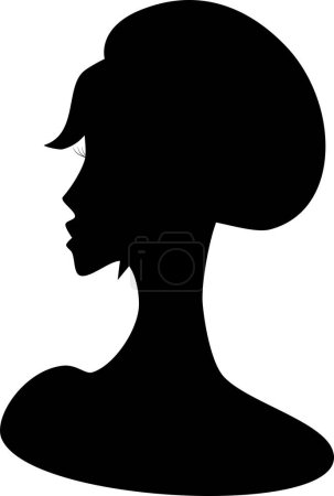 Téléchargez les illustrations : Icône vectorielle silhouette femme - en licence libre de droit