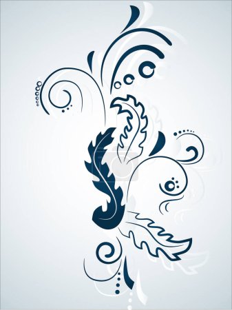 Illustration for Vector hand drawn floral ornament - Royalty Free Image
