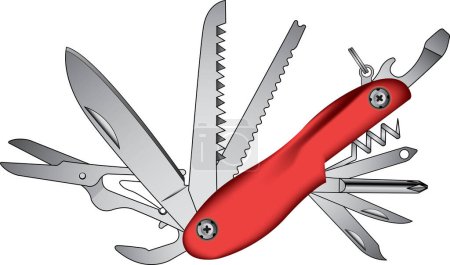 Illustration for Scissors and knife vector illustration - Royalty Free Image
