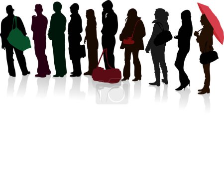Illustration for Vector illustration of business people - Royalty Free Image