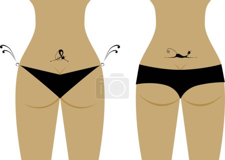 Illustration for Vector illustration of woman in lingerie - Royalty Free Image