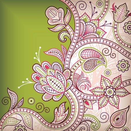 Illustration for Abstract ornamental floral pattern - Royalty Free Image