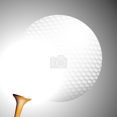 Téléchargez les illustrations : Une image d'une balle de golf lançant un tee-shirt. - en licence libre de droit