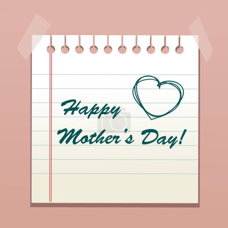 Téléchargez les illustrations : Happy Mothers day card, Illustration vectorielle - en licence libre de droit