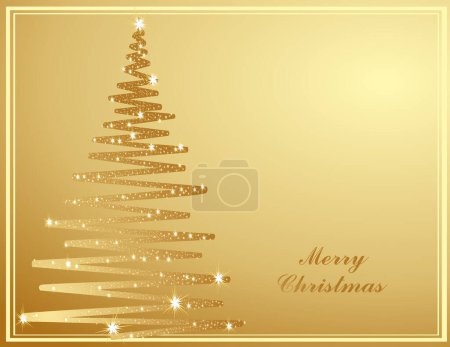 Illustration for Christmas background with christmas tree. - Royalty Free Image