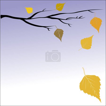 Illustration for Autumn leaves. vector illustration - Royalty Free Image