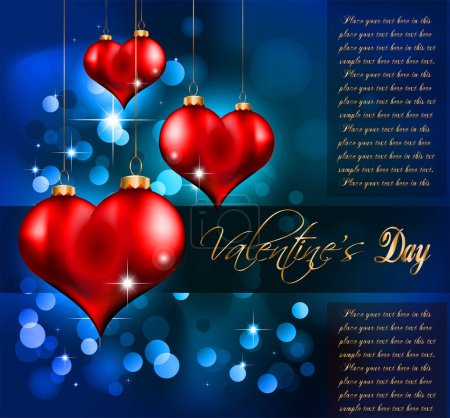 Illustration for Valentine 's day greeting card. - Royalty Free Image