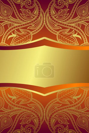 Illustration for Beautiful decorative background with vintage elements, vector illustration - Royalty Free Image