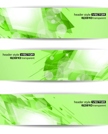 Illustration for Set of abstract vector banners with abstract backgrounds - Royalty Free Image