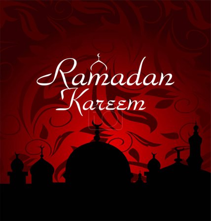 Téléchargez les illustrations : Carte de vœux Ramadan Kareem. ramadan kareem. illustration vectorielle - en licence libre de droit