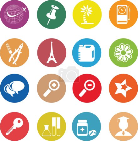 Illustration for Travel and tourism icons set. vector illustration - Royalty Free Image