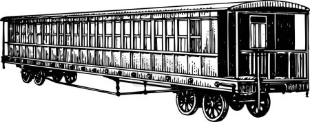 Illustration for Vector sketch of vintage wagon - Royalty Free Image