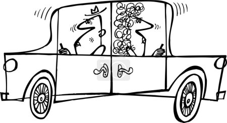 Téléchargez les illustrations : Illustration de voiture familiale vectorielle - en licence libre de droit