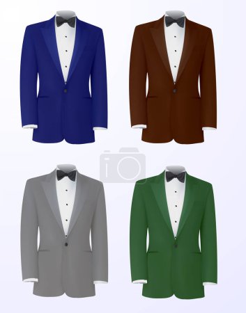 Illustration for Collection of male clothing isolated on white background - Royalty Free Image