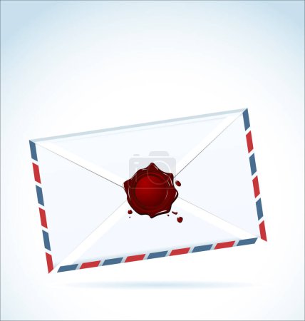 Téléchargez les illustrations : Lettre d'enveloppe avec timbre de cire - en licence libre de droit