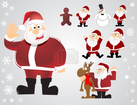 Illustration for Christmas and new year greeting card. - Royalty Free Image