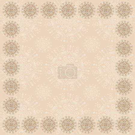 Illustration for Vector seamless pattern with snowflakes. - Royalty Free Image