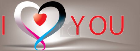 Illustration for I love you background with heart - Royalty Free Image
