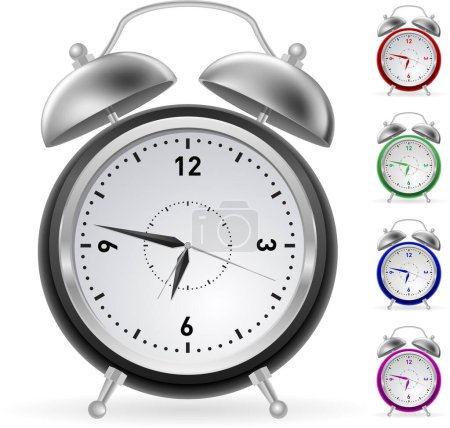 Ilustración de Juego de relojes de alarma - Imagen libre de derechos