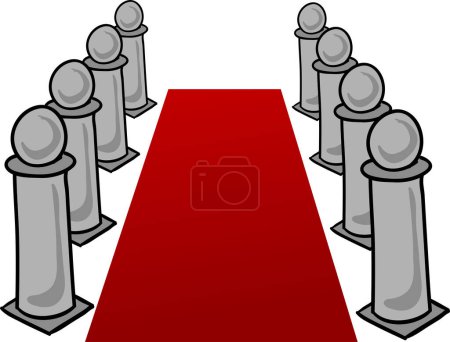 Illustration for Carpet with red carpet and carpet - Royalty Free Image